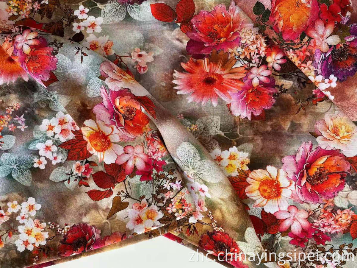新面料Shaoxing Textile Stock 100％人造丝/粘胶编织面料人造丝poplin Digital Printing For衬衫连衣裙